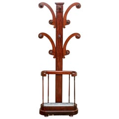 Antique English Victorian Mahogany Hall Tree