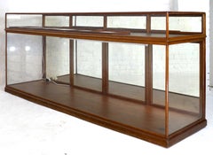 Antique English Victorian Mahogany Jewellery Display Shop Cabinet