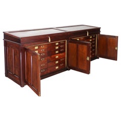 Used English Victorian Mahogany Museum Specimen or Collectors Cabinet