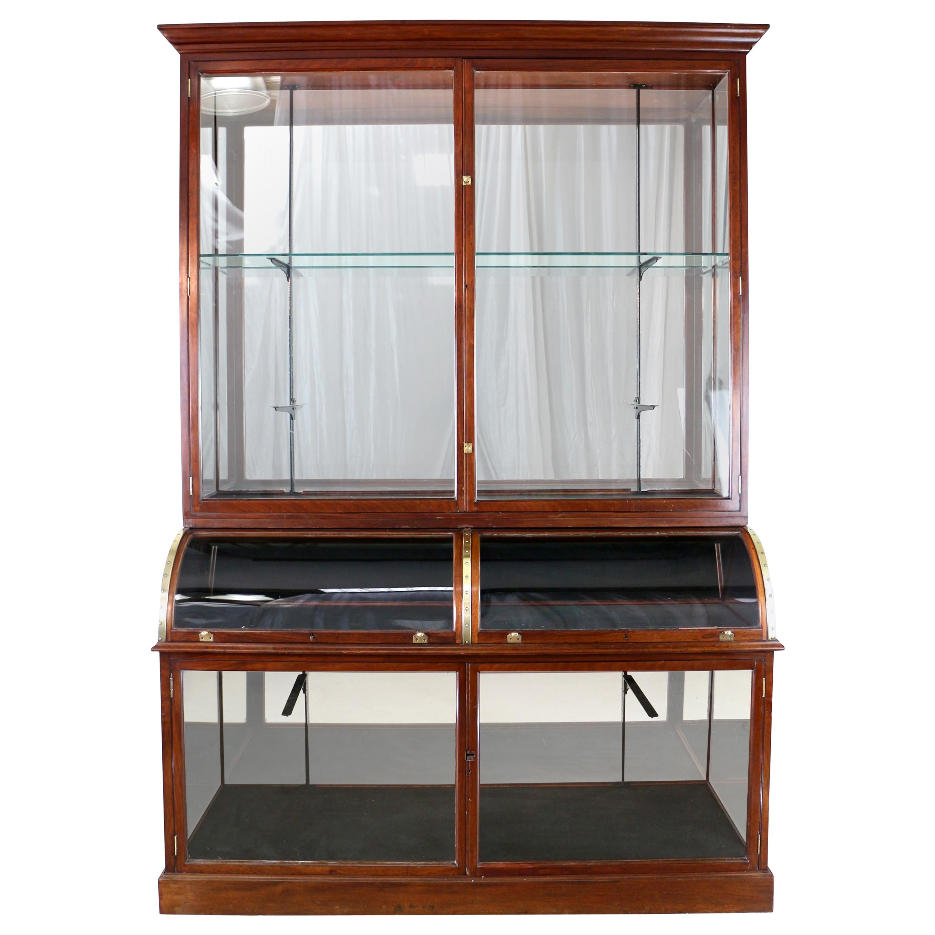 Antique English Victorian Mahogany Shop or Jewellery Display Cabinet  Fitting at 1stDibs | jewelry display cabinet, jewellery display cabinets  for shops, antique shop cabinet