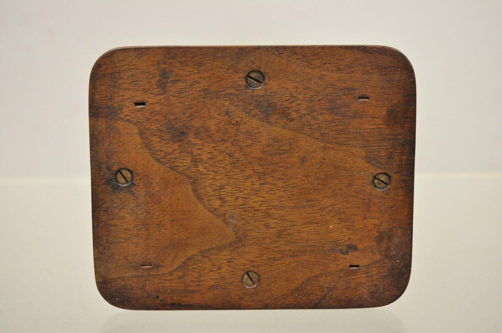 Antique English Victorian Mahogany Small Tea Caddy Desk Box 4