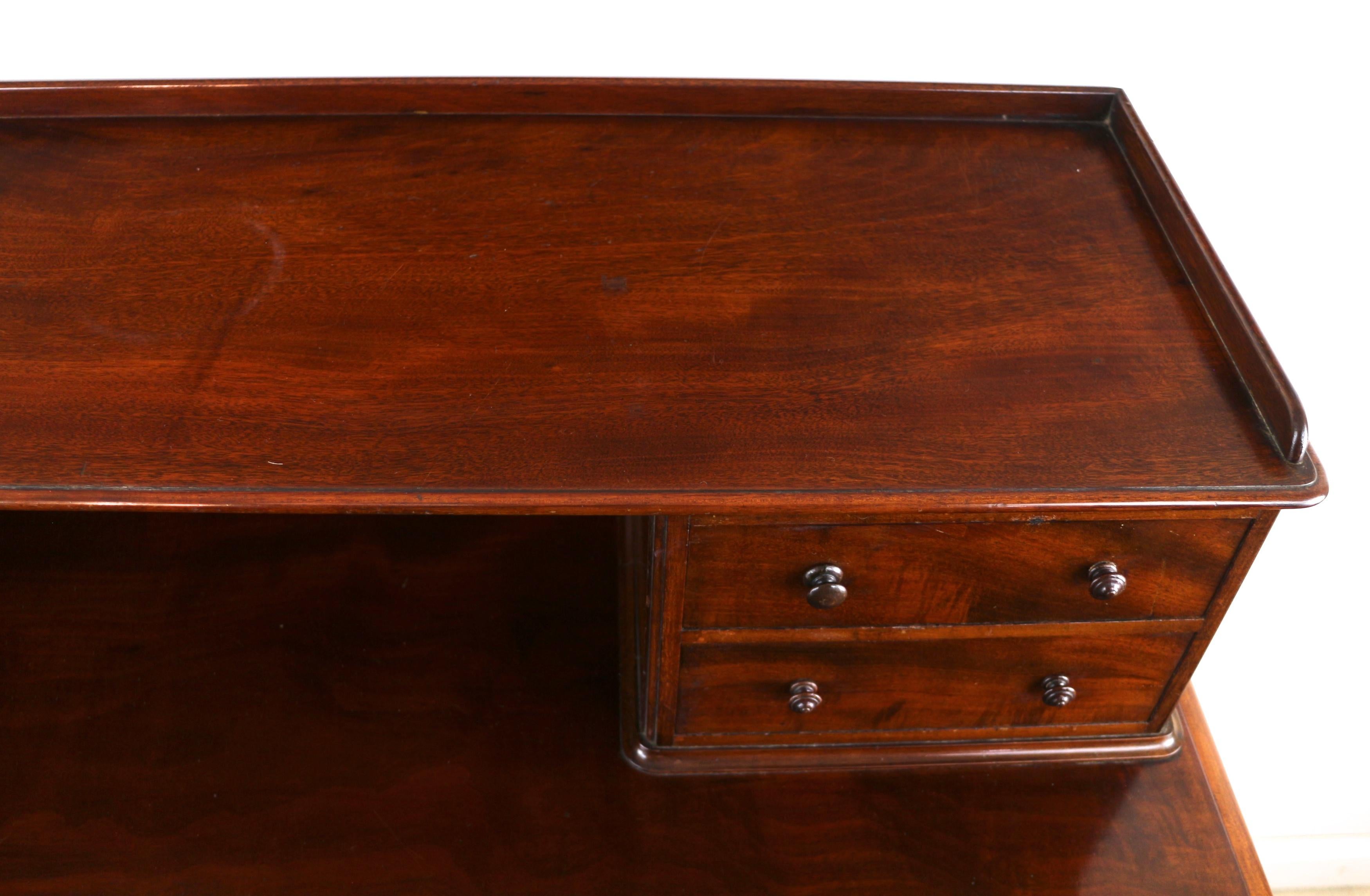 Antique English Victorian Mahogany Writing Table or Desk by Heal’s of London 4