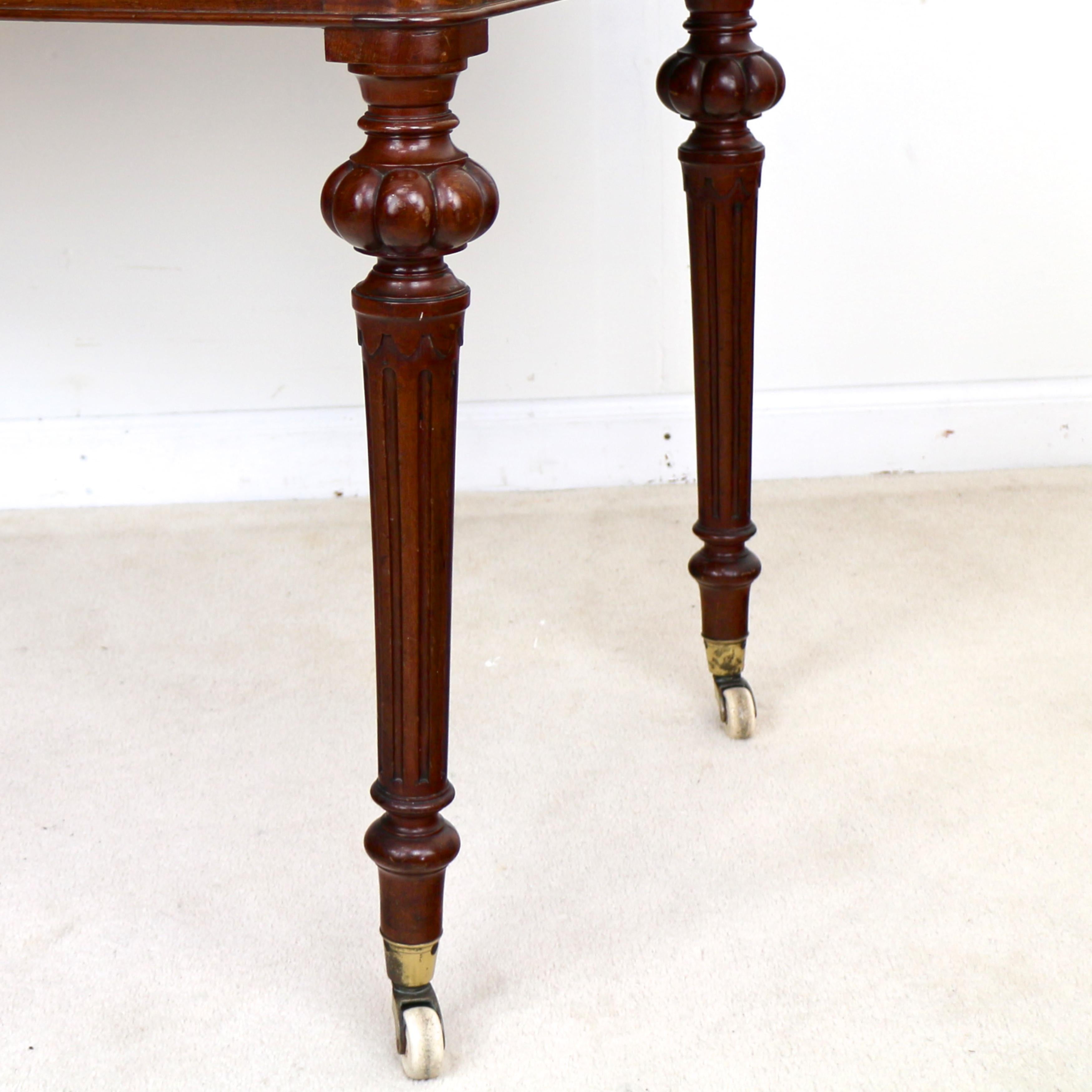 Antique English Victorian Mahogany Writing Table or Desk by Heal’s of London 8