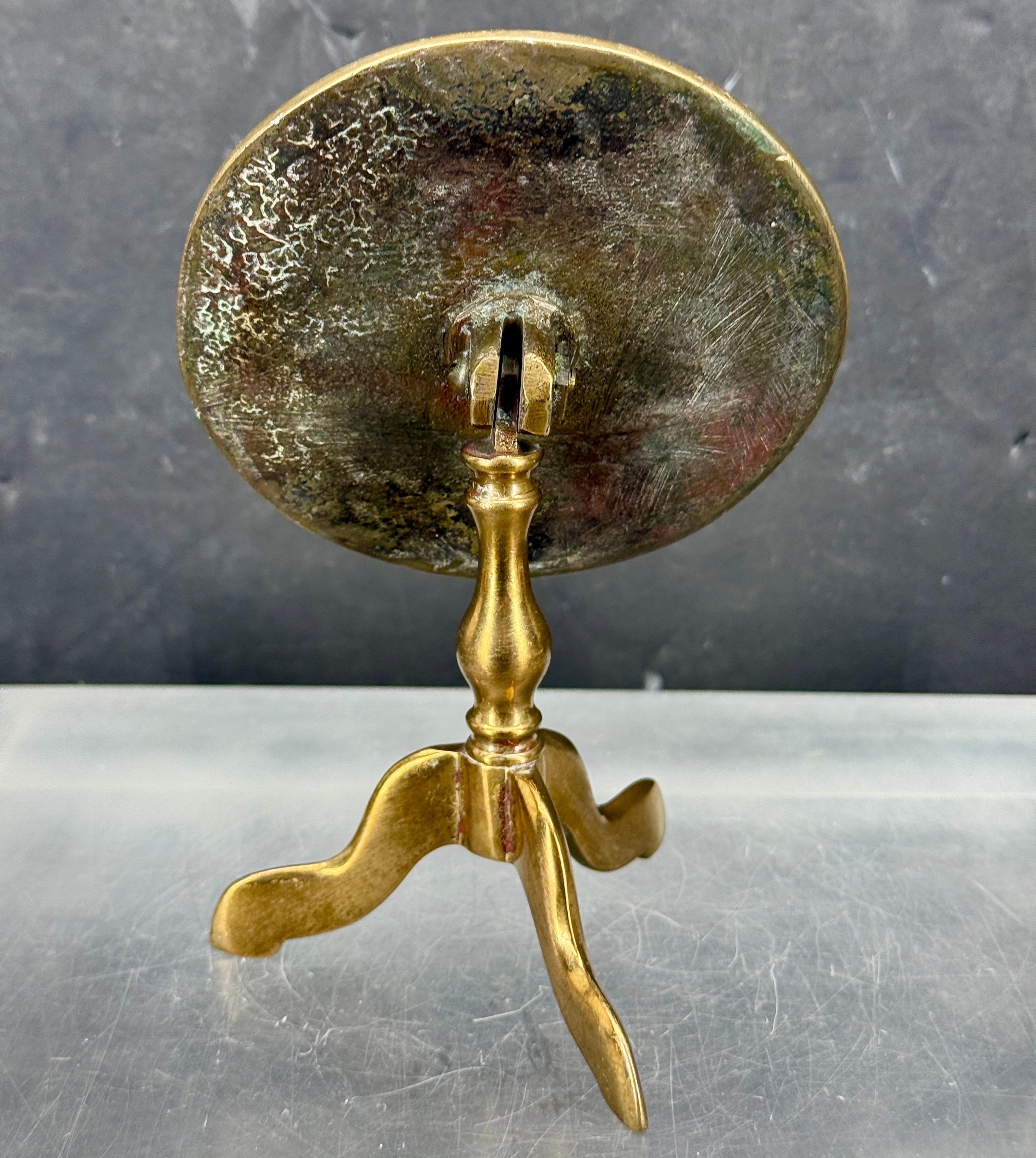 Antiguo reflector inglés victoriano en miniatura para velas de mesa en venta 1