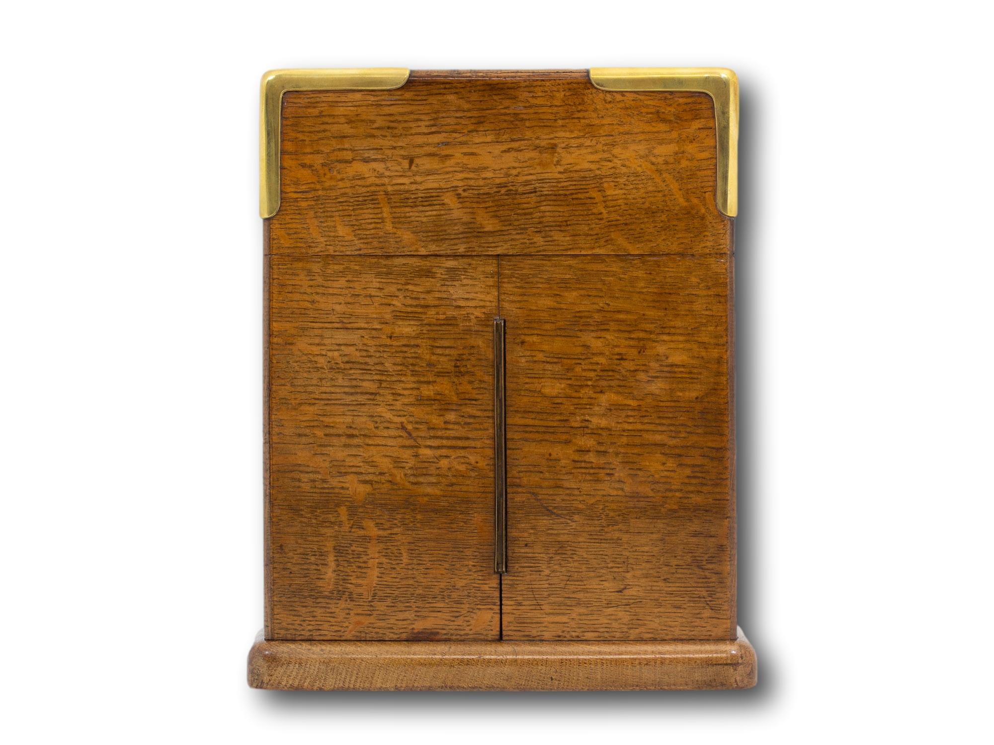 19th Century Antique English Victorian Oak Decanter Box