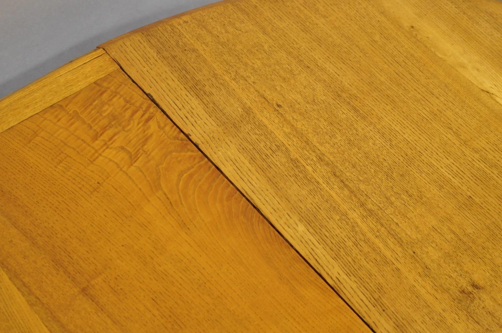 Ancienne table de salle à manger à rallonge en chêne et bois d'orme anglais victorien avec 3 abattants en vente 8