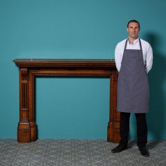 Antique English Victorian Oak Fire Mantel