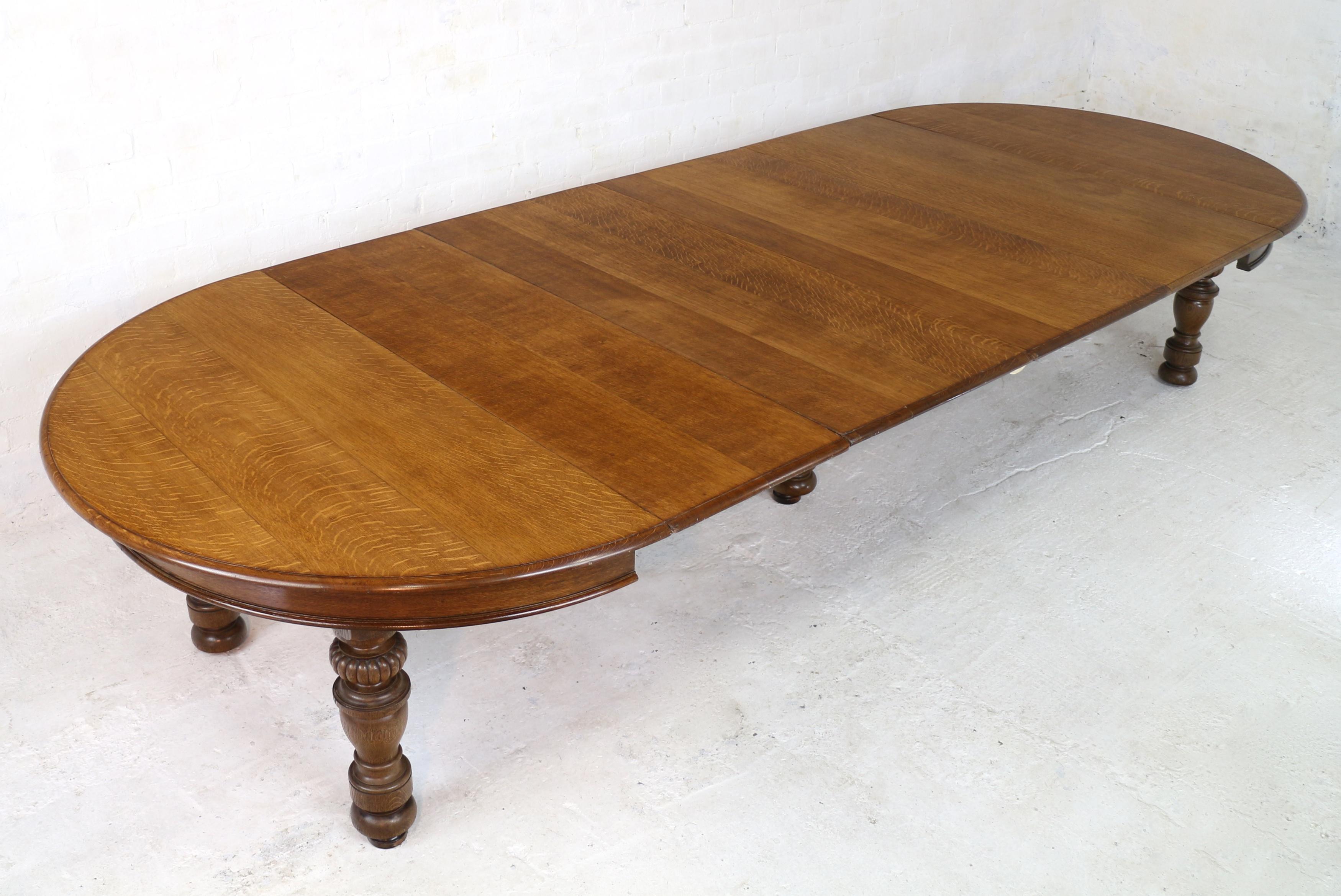 antique english oak dining table