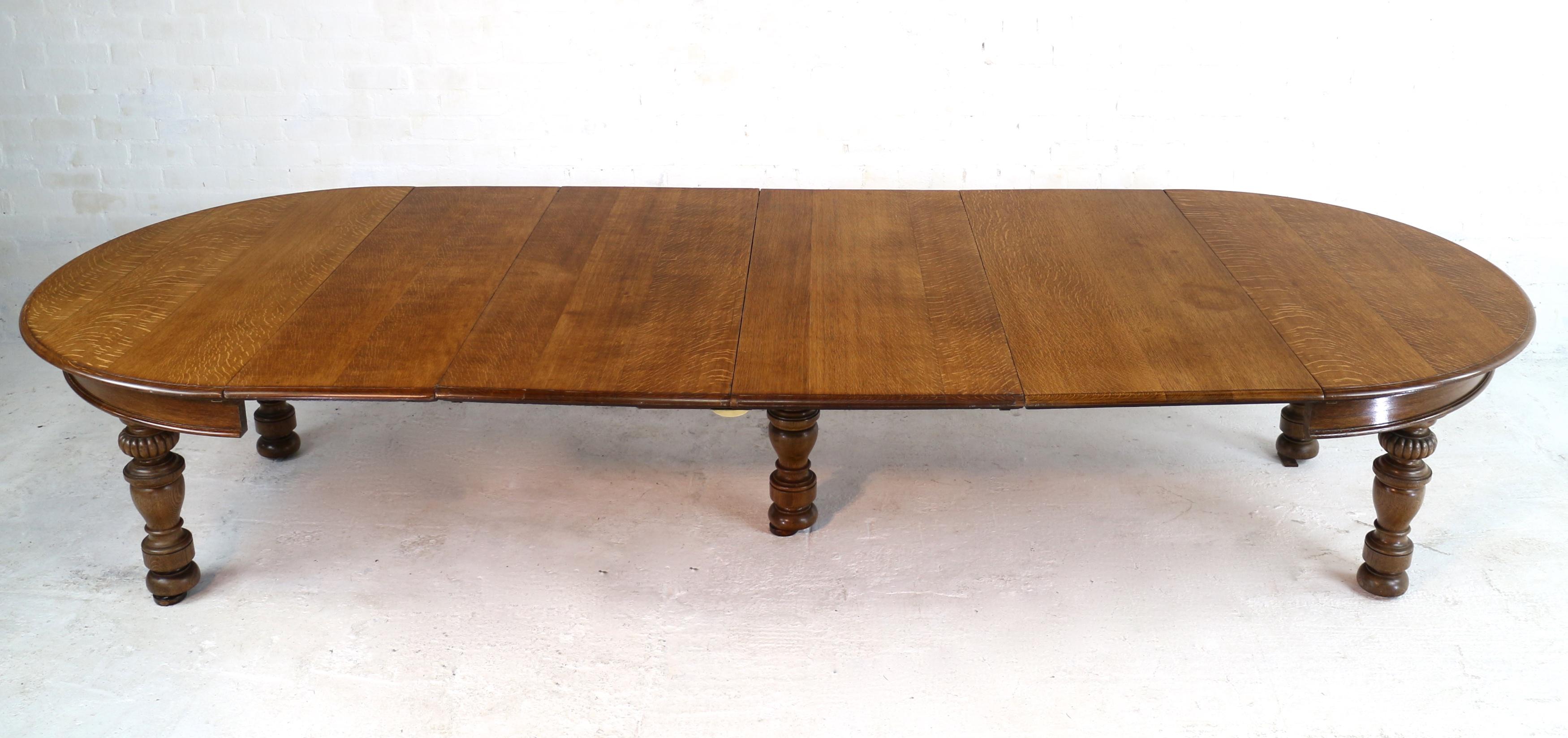 antique round extendable dining table