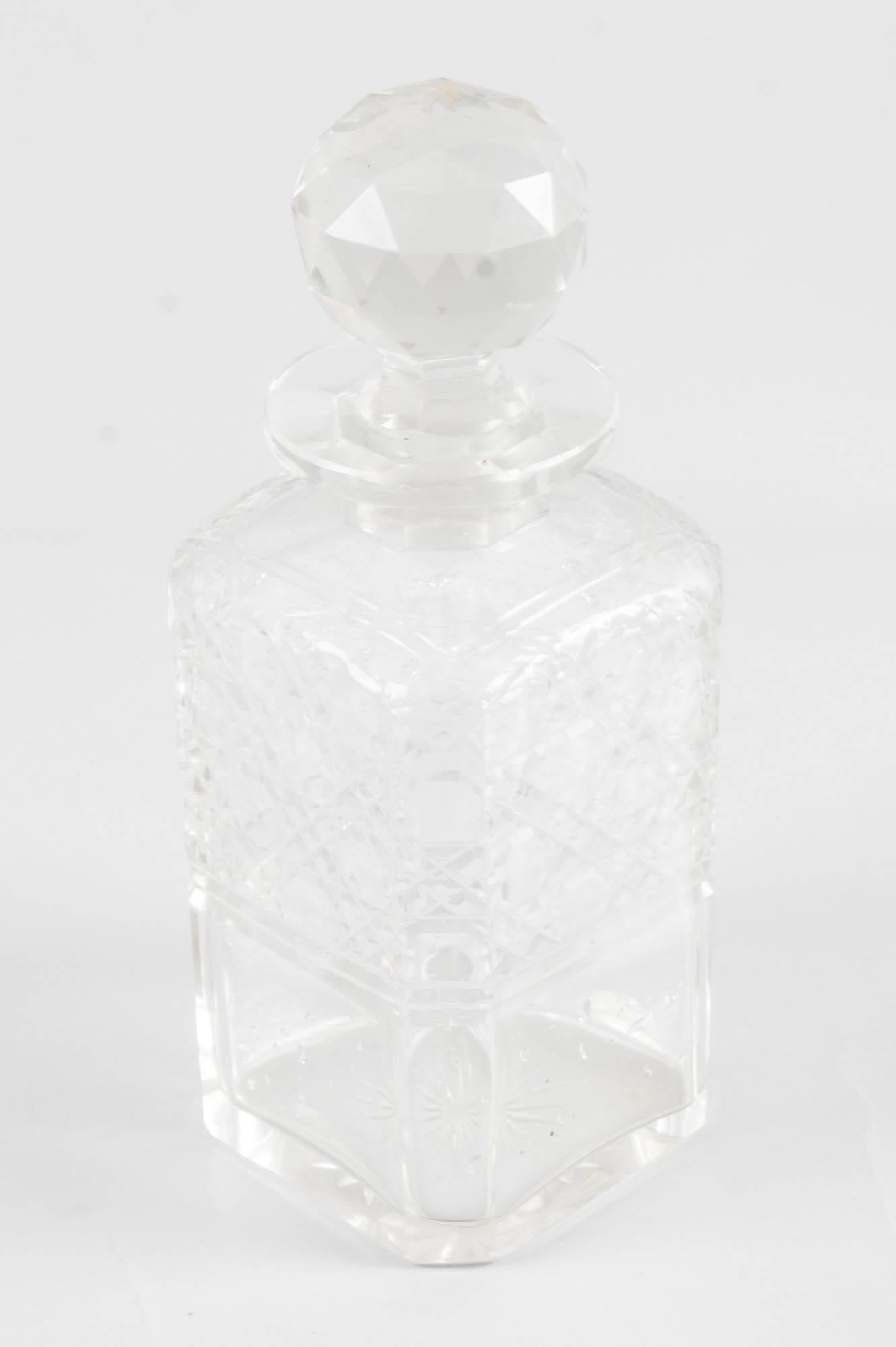 Antique English Victorian Oak Three Crystal Decanter Tantalus, 19th Century 7