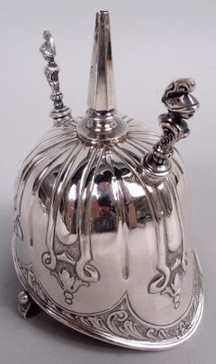 Antique English Victorian Ode-to-Empire Pith Helmet Cigar Lighter, 1900