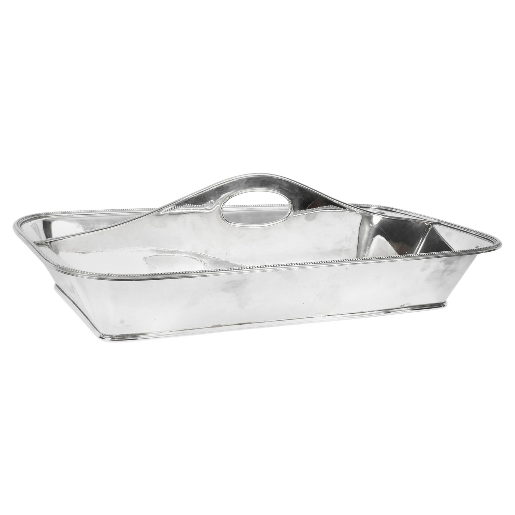 Antique English Victorian Silver Plate Cutlery Tray, 19th Century