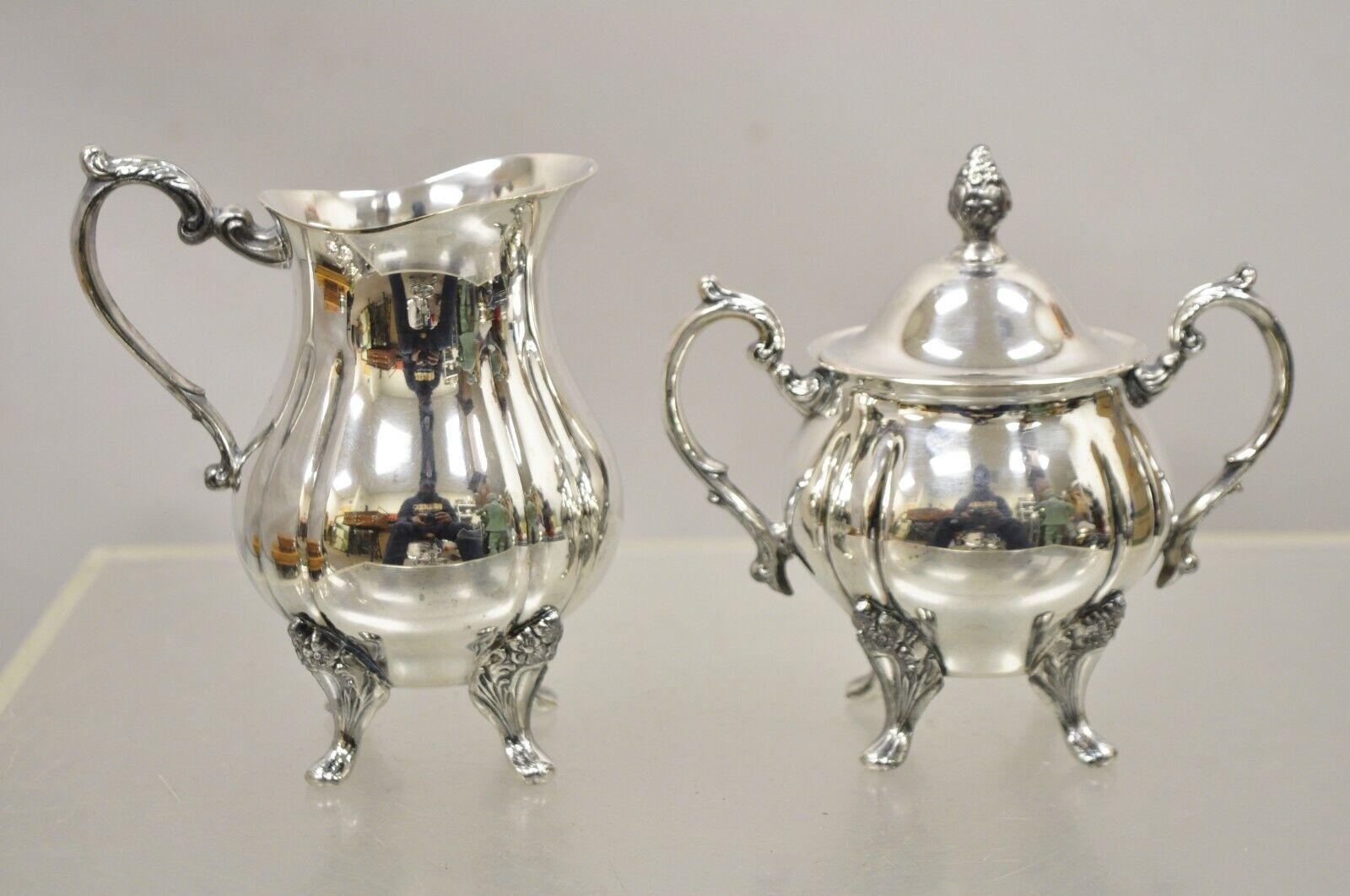 Antique English Victorian Silver Plated Coffee Tea Set, 4 Pc Set In Good Condition For Sale In Philadelphia, PA