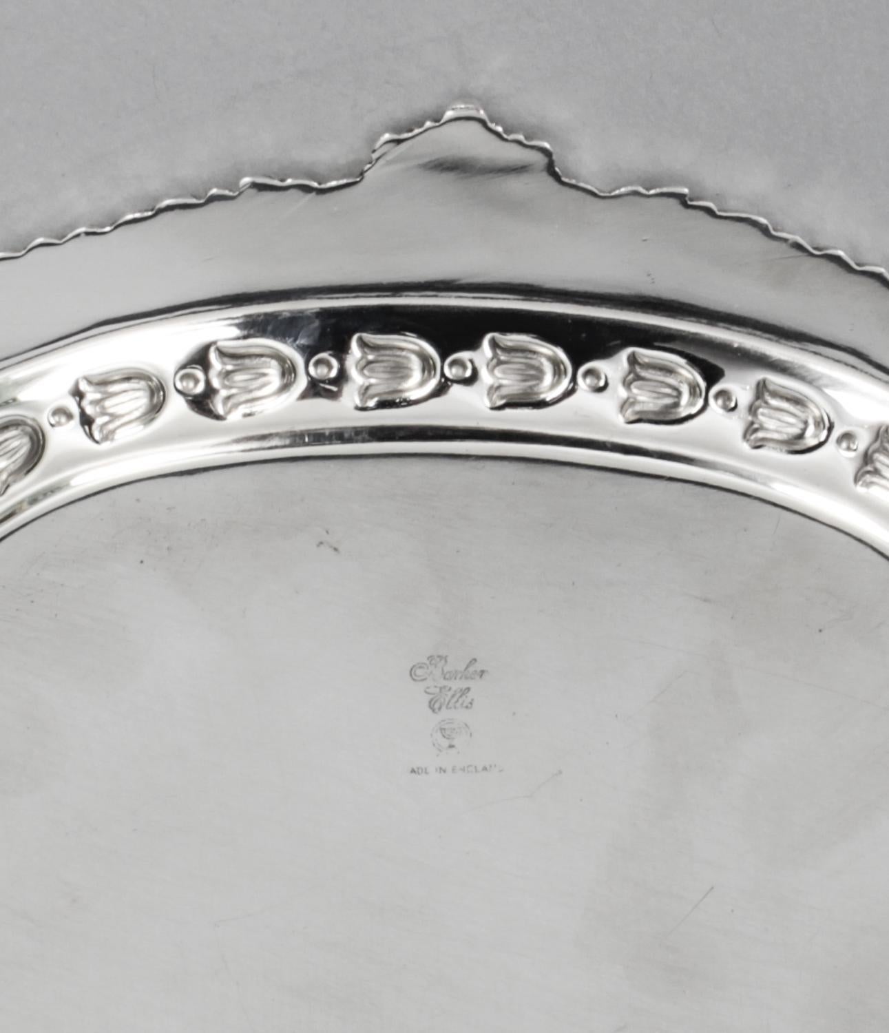 Antique English Victorian Silver Plated Salver Barker Ellis, 19th Century 1