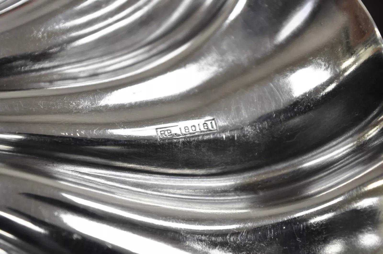 Antico piatto da caramelle nautico inglese vittoriano placcato in argento con tripla conchiglia di vongola in vendita 3