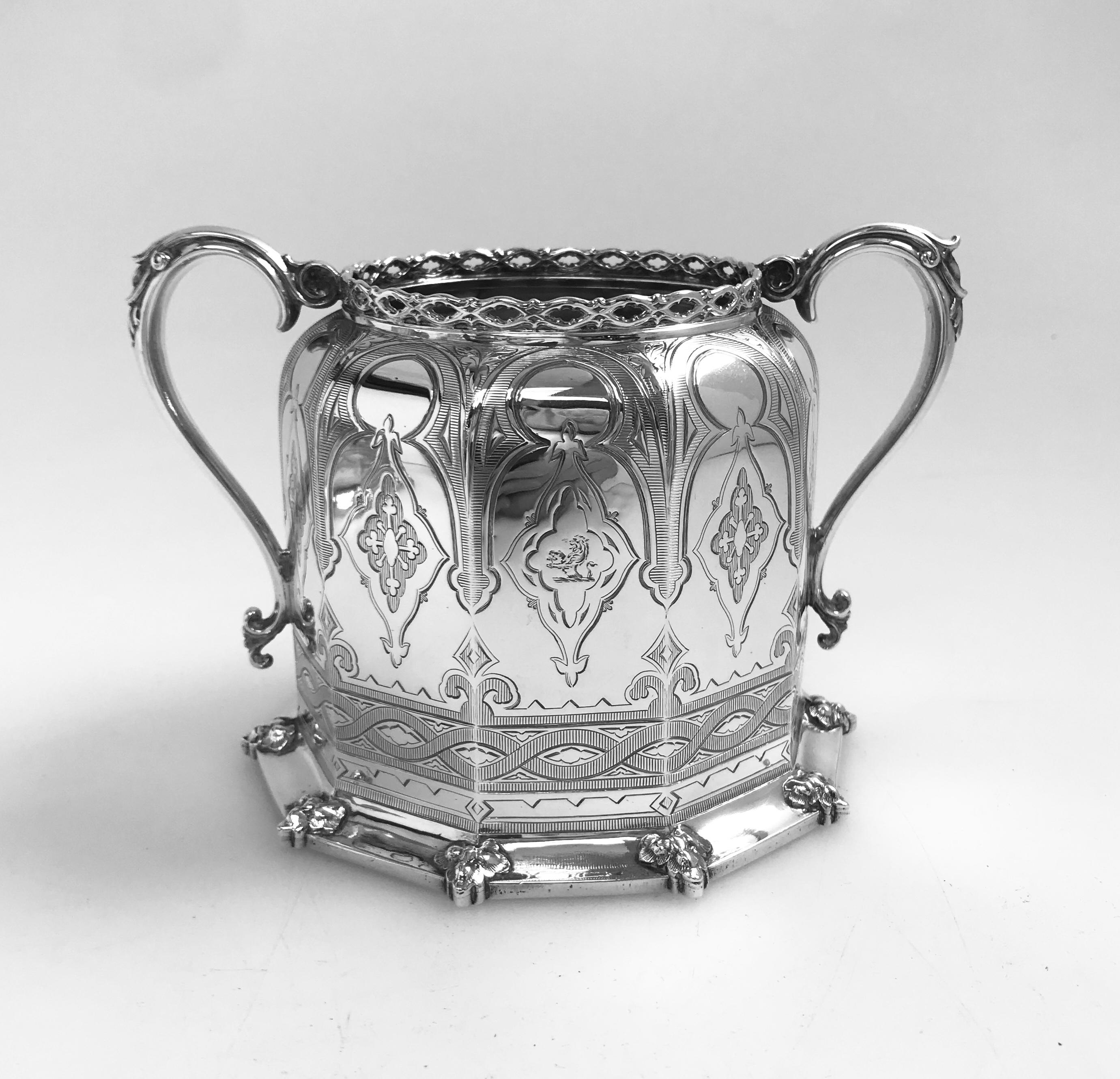 Mid-19th Century Antique English Victorian Silver Tea and Coffee Service