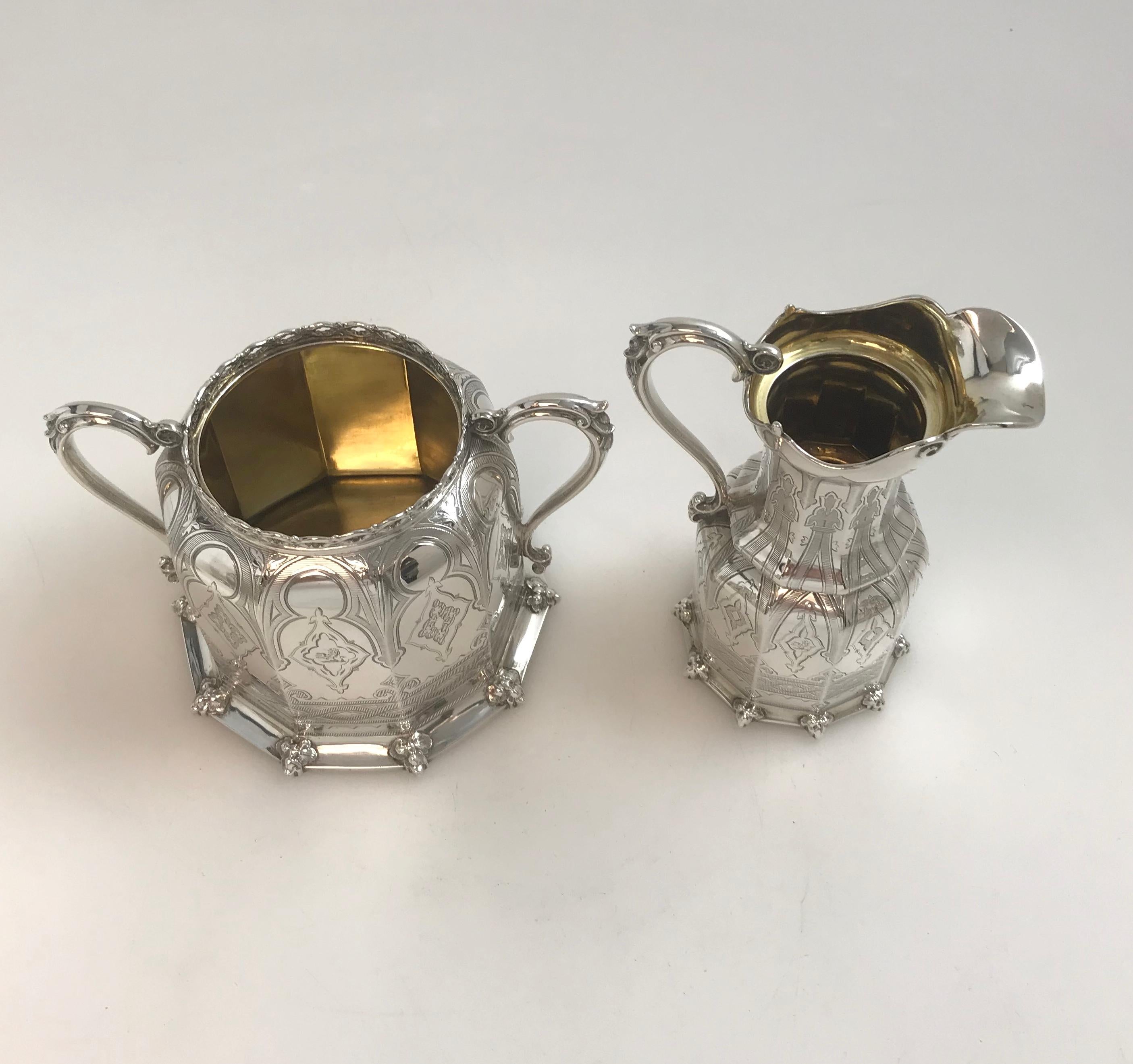 Antique English Victorian Silver Tea and Coffee Service 2