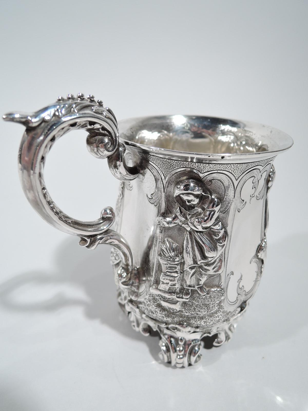 Mid-19th Century Antique English Victorian Sterling Silver Baby Cup