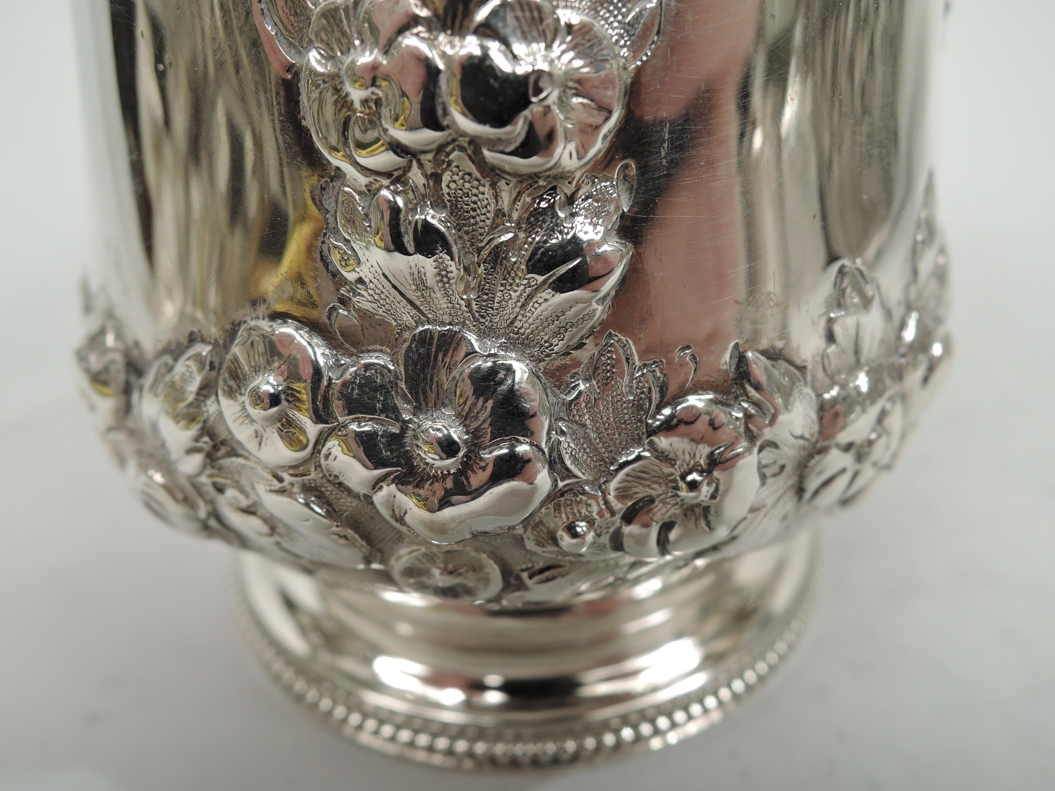 Antique English Victorian Sterling Silver Baby Cup 1