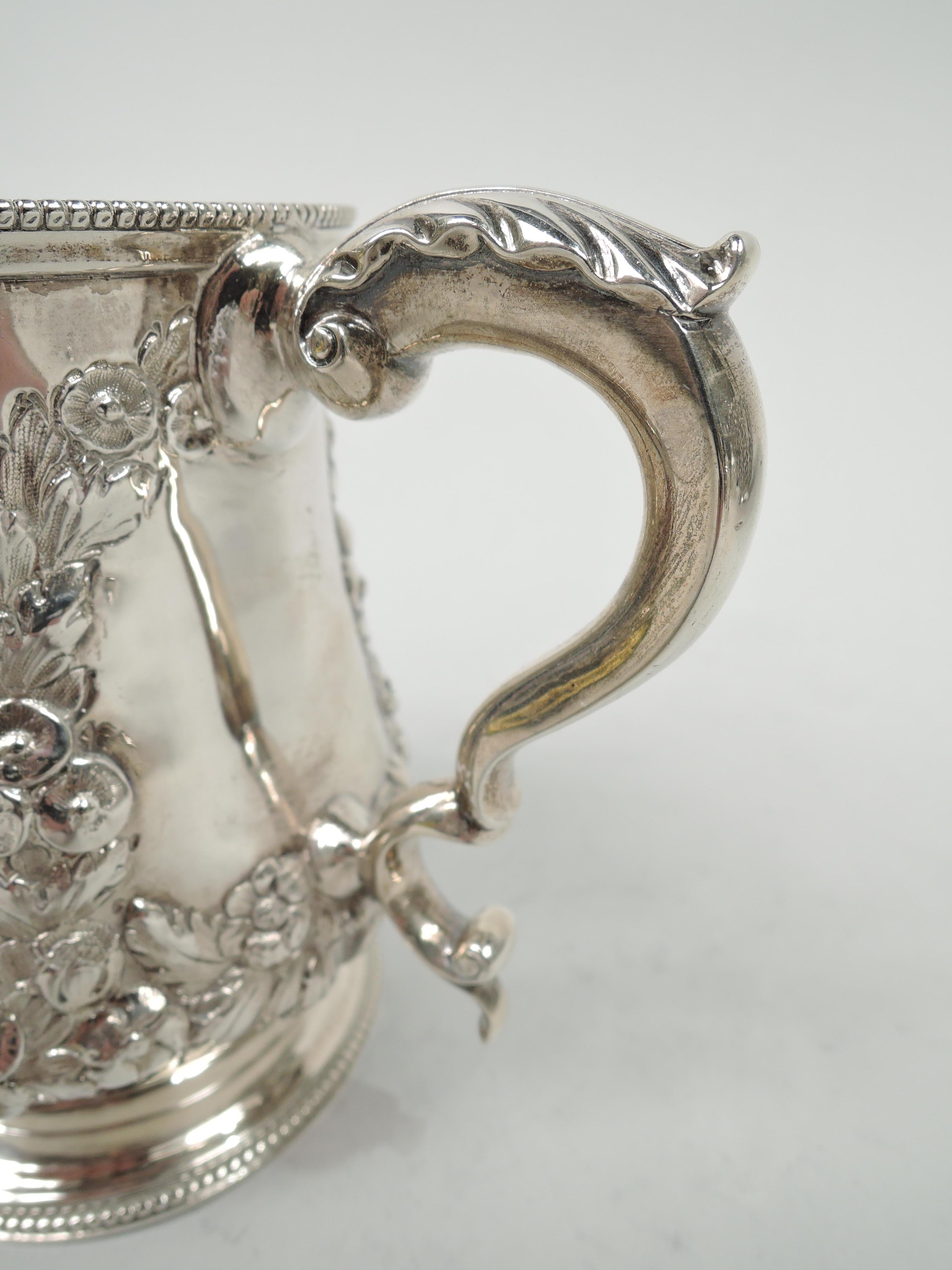 Antique English Victorian Sterling Silver Baby Cup 2