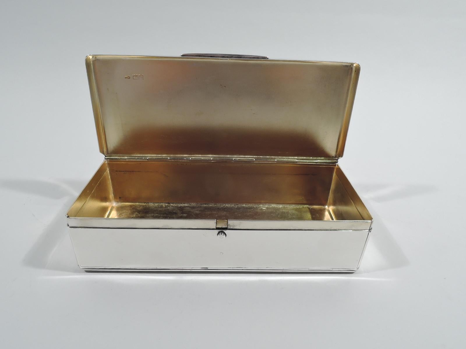 Antique English Victorian Sterling Silver Box with Hinged Front In Excellent Condition In New York, NY