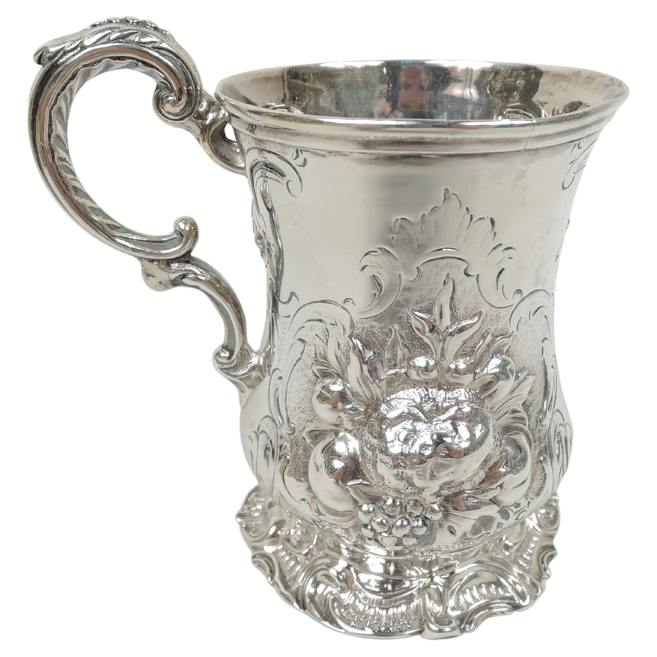 Antique English Victorian Sterling Silver Christening Mug