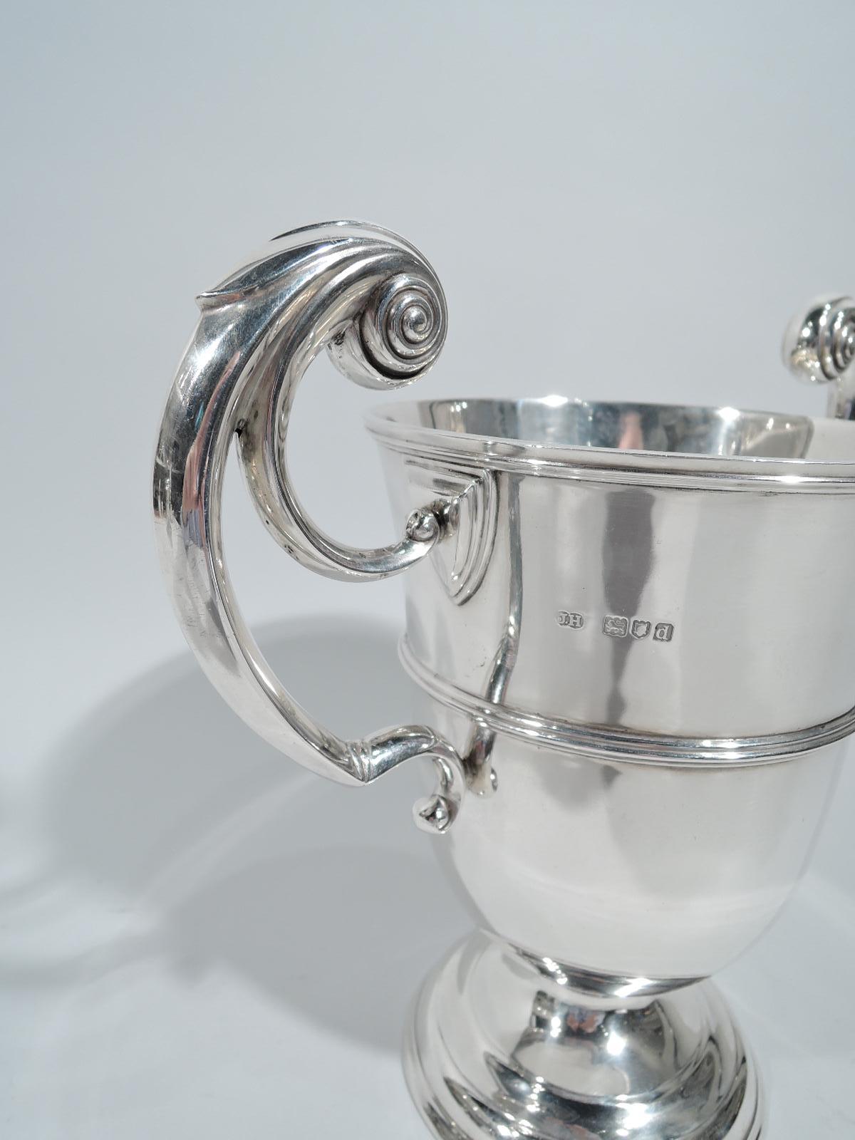 Neoclassical Antique English Victorian Sterling Silver Classical Urn Trophy Cup