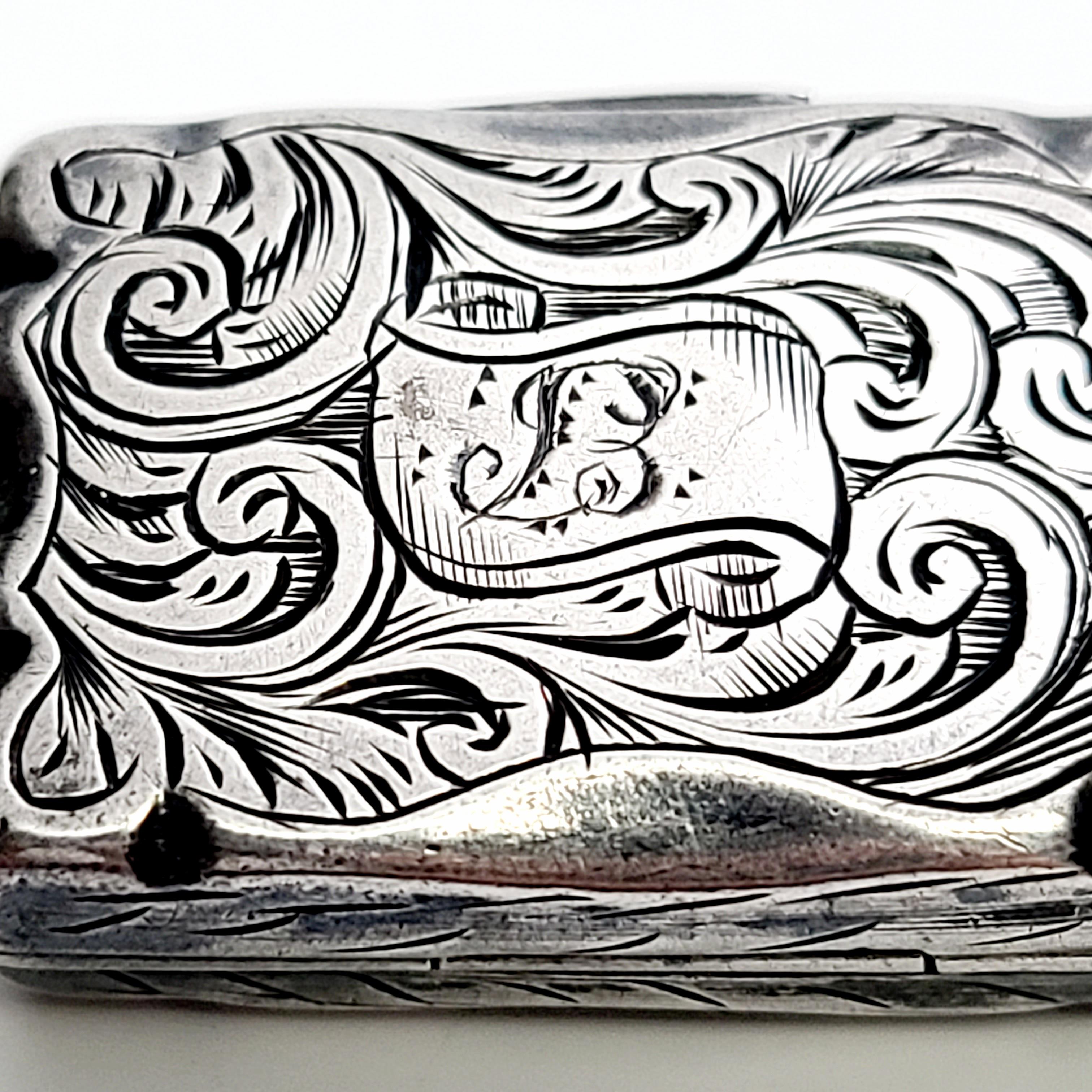 Antique English Victorian Sterling Silver Gilt Vinaigrette Box Frederick Marson 5