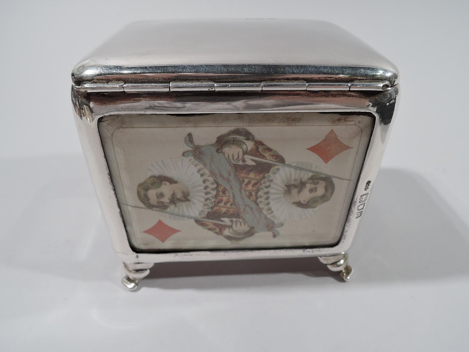 Antique English Victorian Sterling Silver Playing Cards Box In Good Condition In New York, NY