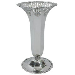 Antique English Victorian Sterling Silver Vase