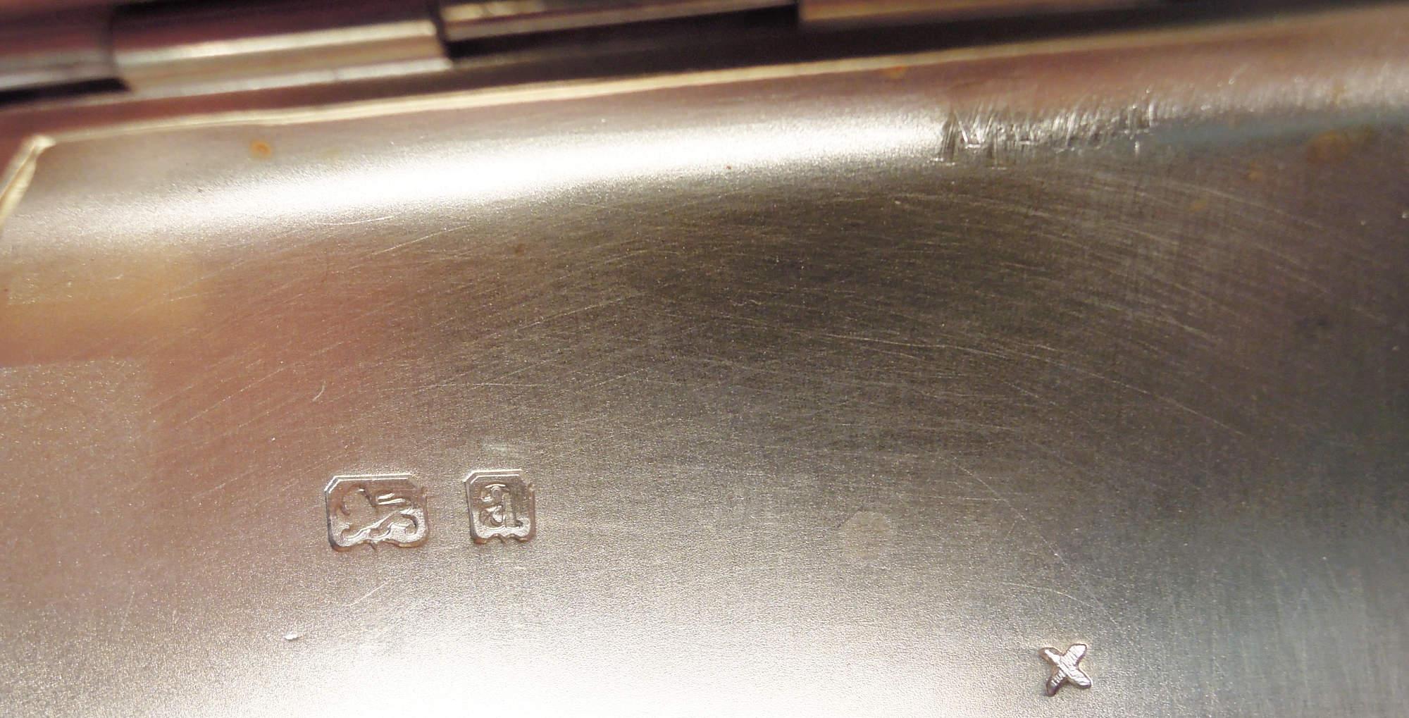 Argent sterling Ancien étui à cigarettes anglais victorien Swinging Golfer en vente