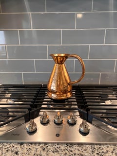 Antique English Victorian Tavern Copper Half Gallon Measure Jug