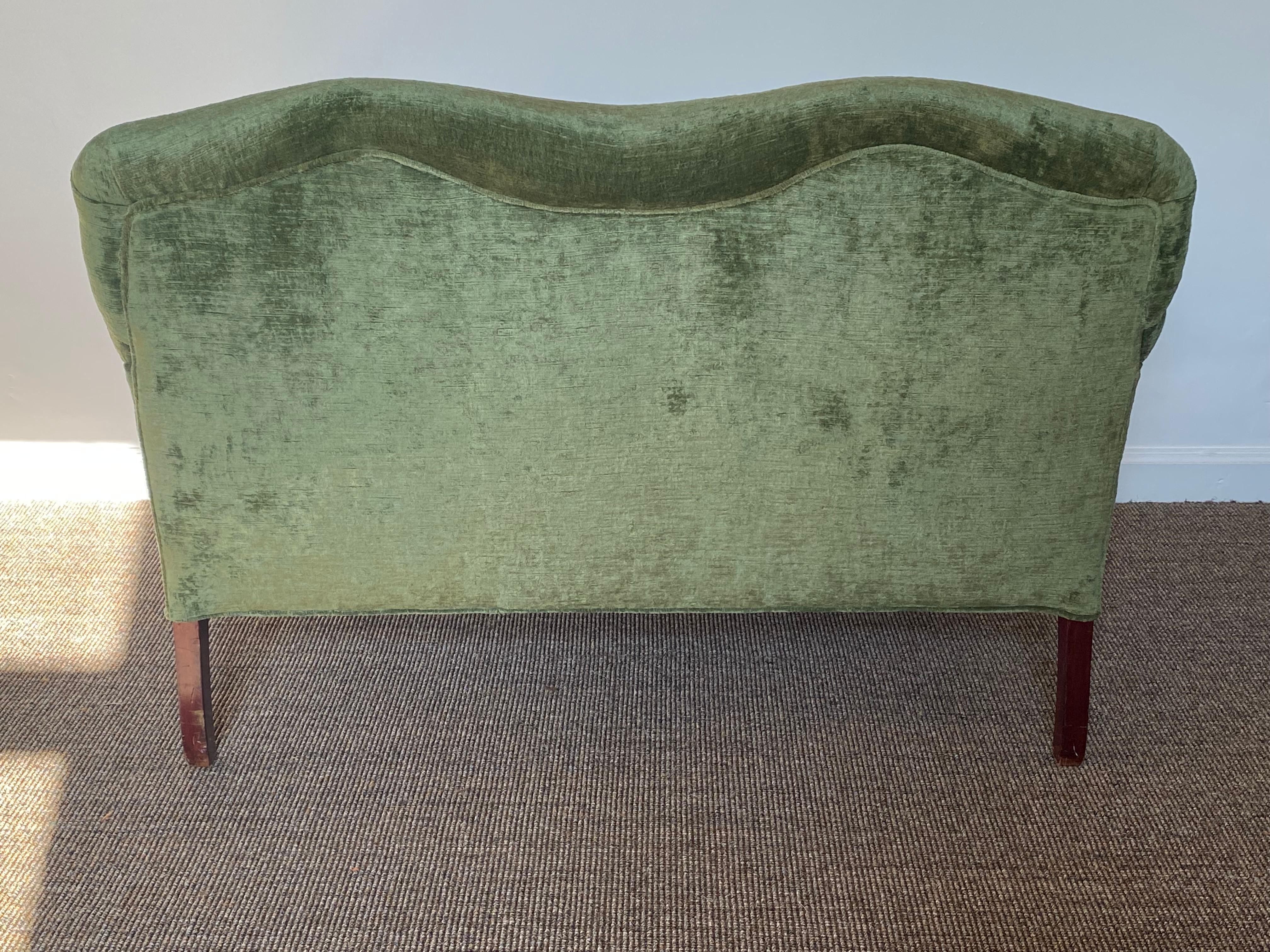 Antique English Victorian Two-Seater, New Upholstered 4