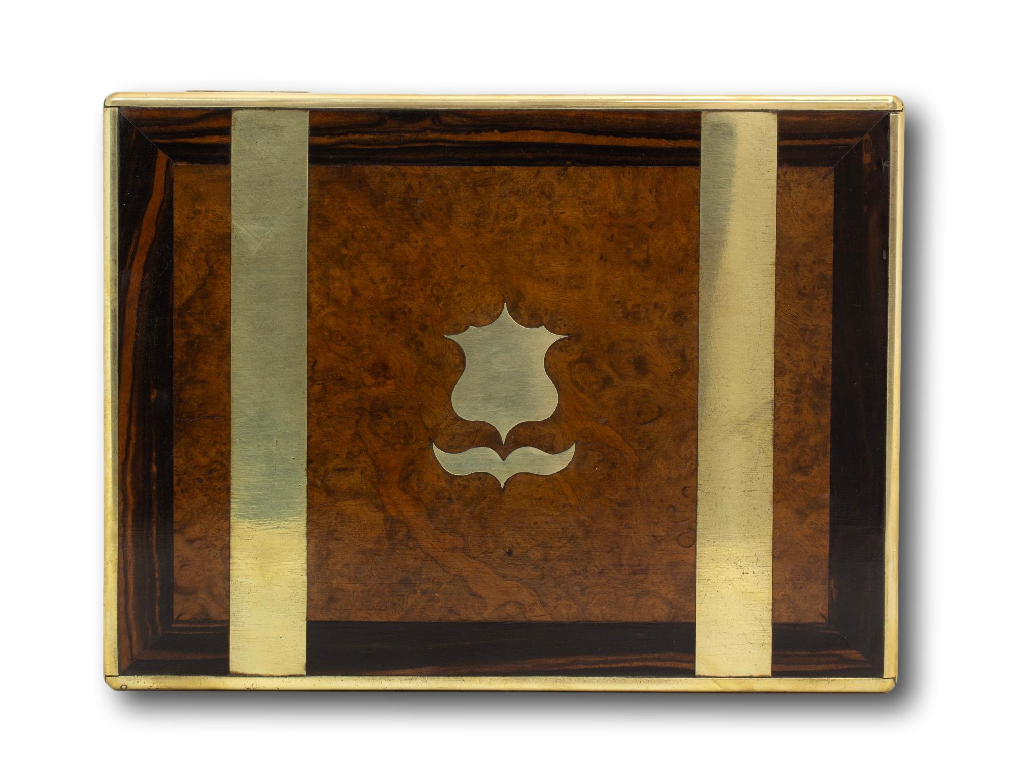Antique English Victorian Walnut and Coromandel Jewelery Box For Sale 5