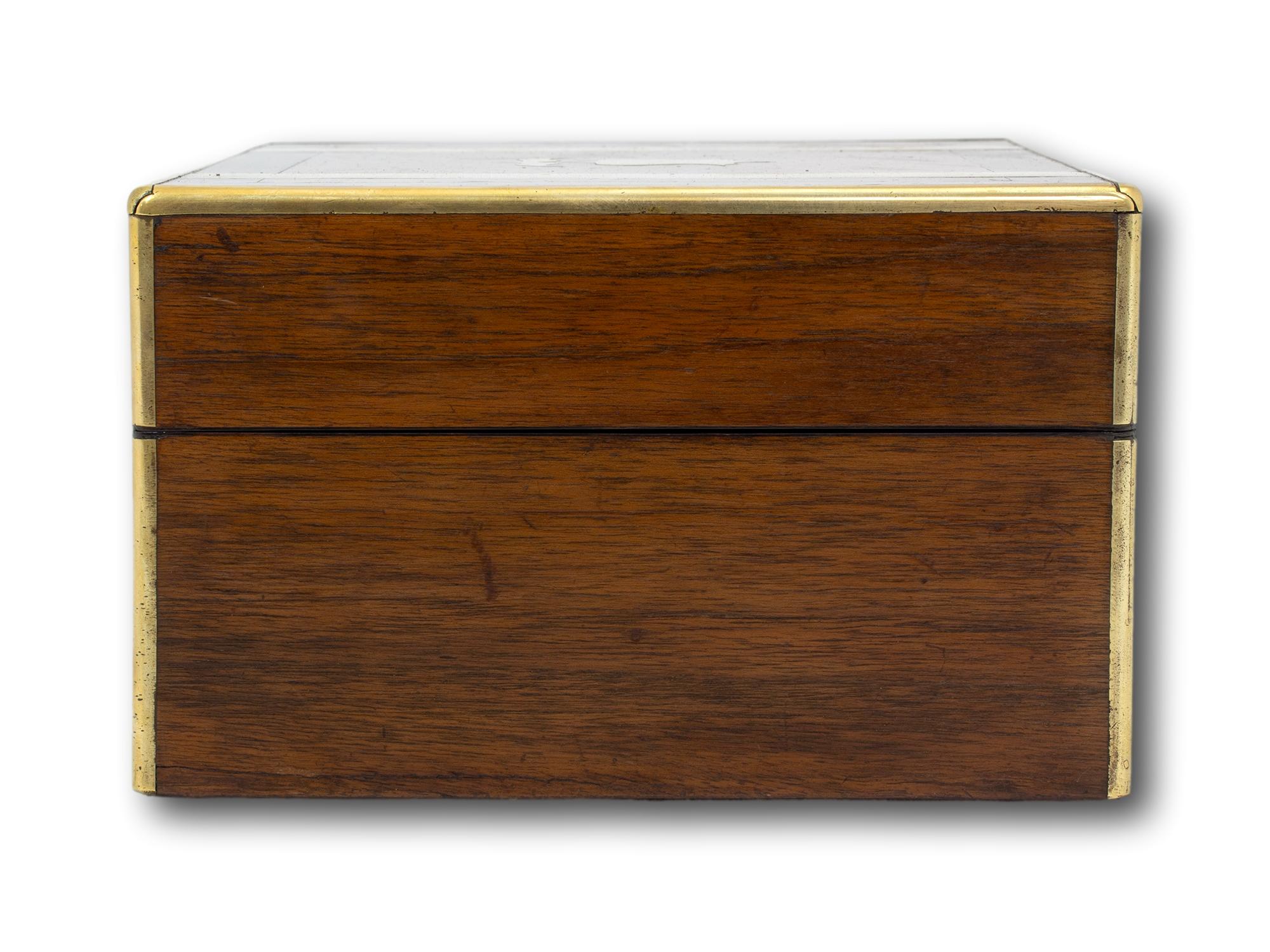 Antique English Victorian Walnut and Coromandel Jewelery Box For Sale 2