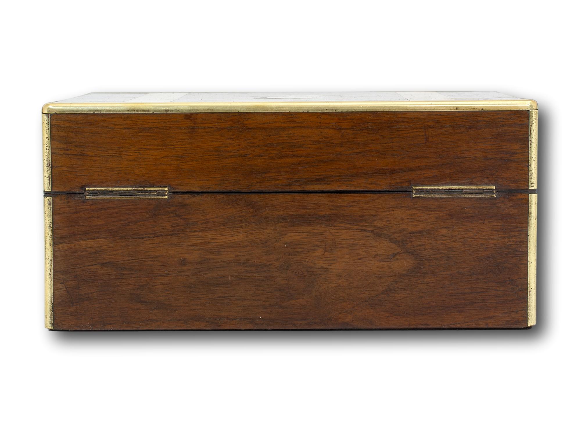 Antique English Victorian Walnut and Coromandel Jewelery Box For Sale 3