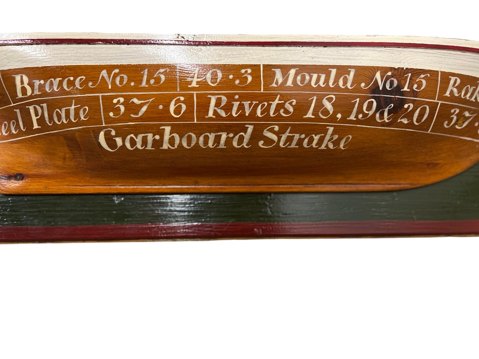 Antique English W. F. Milne Esq Detailed Half Hull Ship Model Hull England For Sale 4
