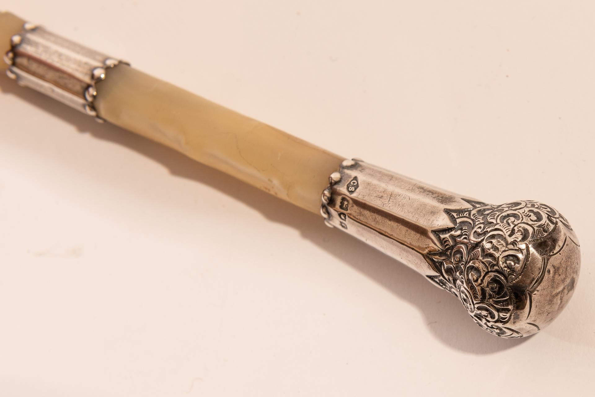 Hand-Carved Antique English Walking Stick For Sale