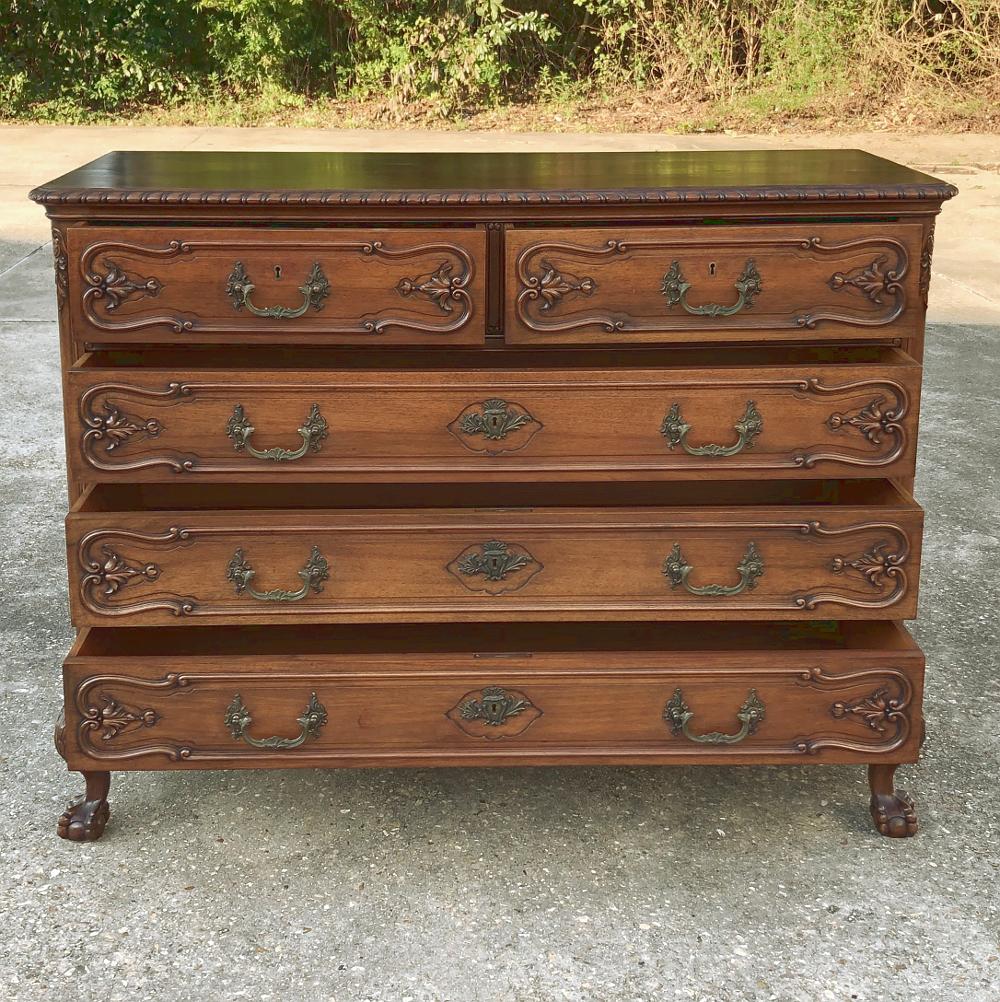 Antique English Walnut Chippendale Commode 5