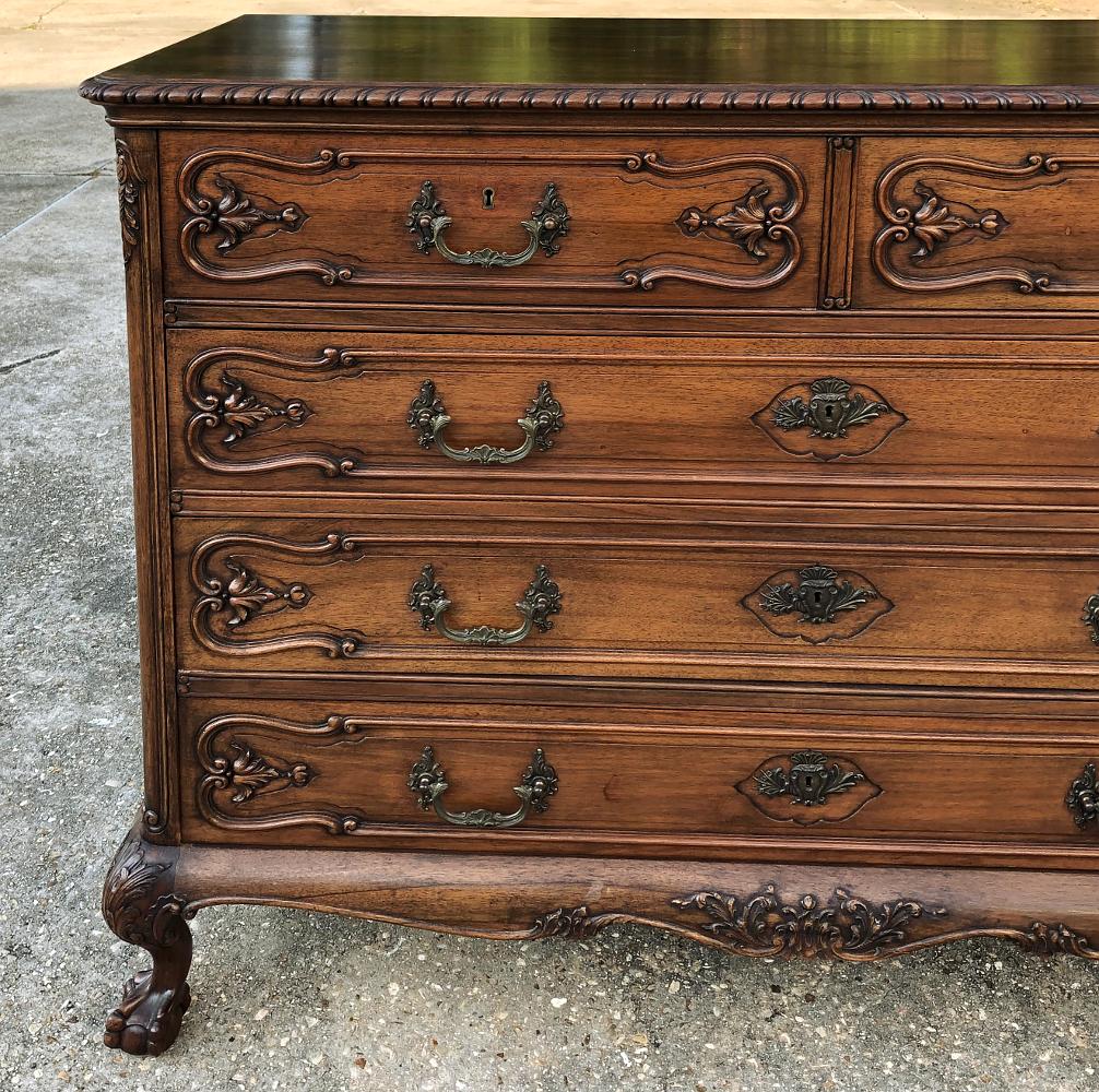Antique English Walnut Chippendale Commode 1