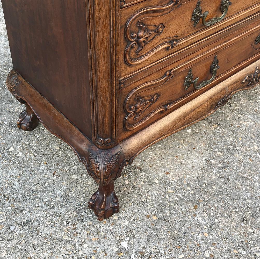 Antique English Walnut Chippendale Commode 2
