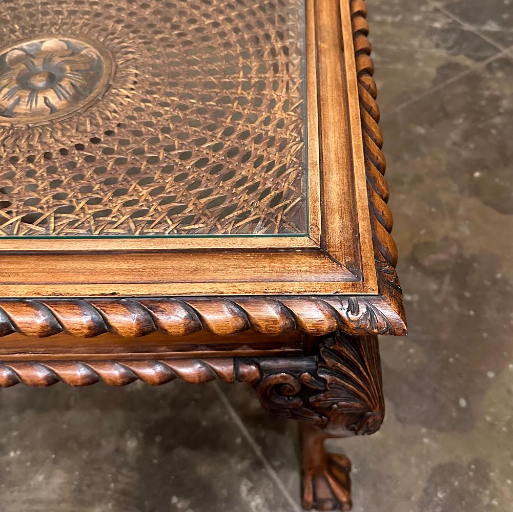 Antique English Walnut Chippendale End Table For Sale 7