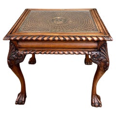 Vintage English Walnut Chippendale End Table