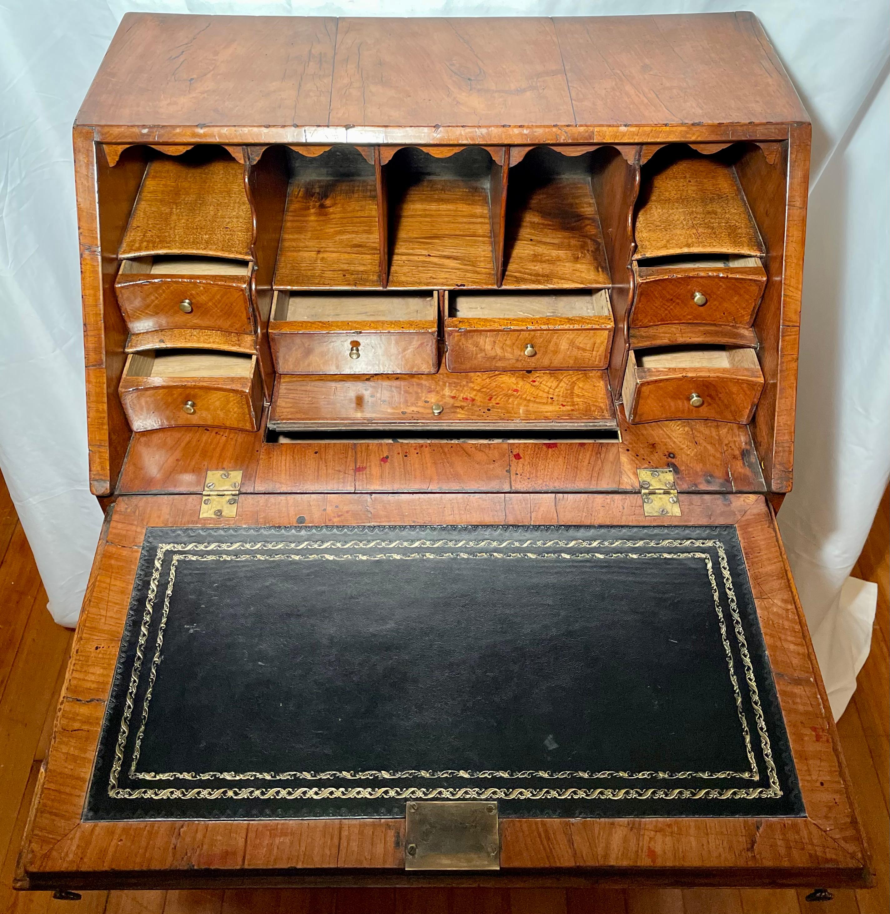 19th Century Antique English Walnut Desk  For Sale