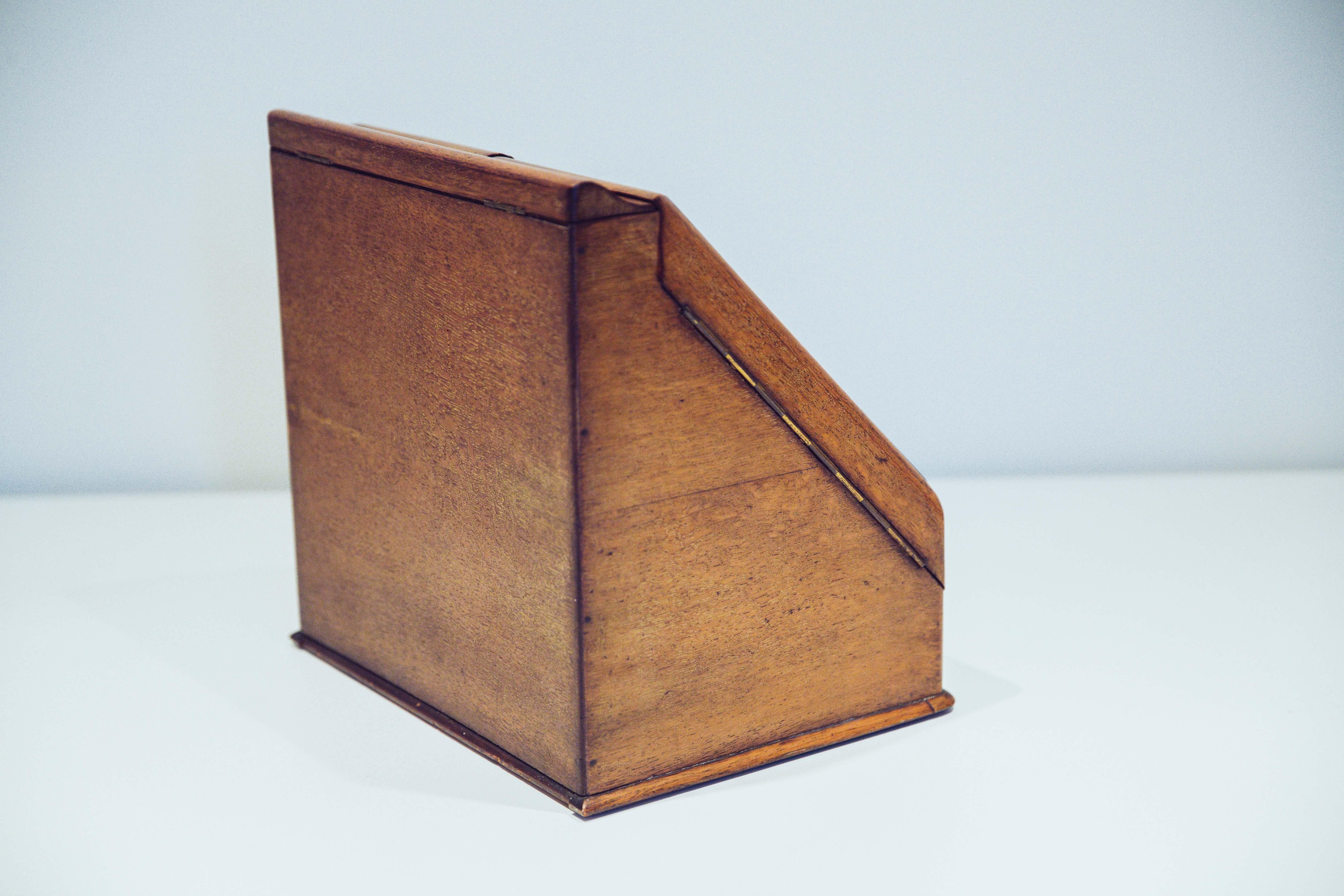 Antique English Walnut Desk Organizer For Sale 6