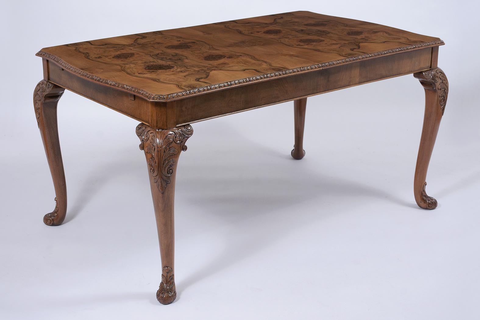 Lacquered Antique English Walnut Dining Table