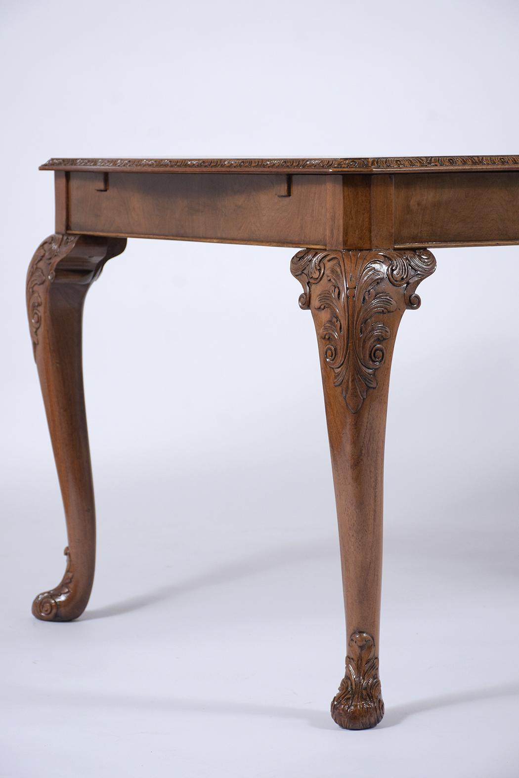 Antique English Walnut Dining Table 1