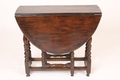 Antique English Walnut Gate Leg Table
