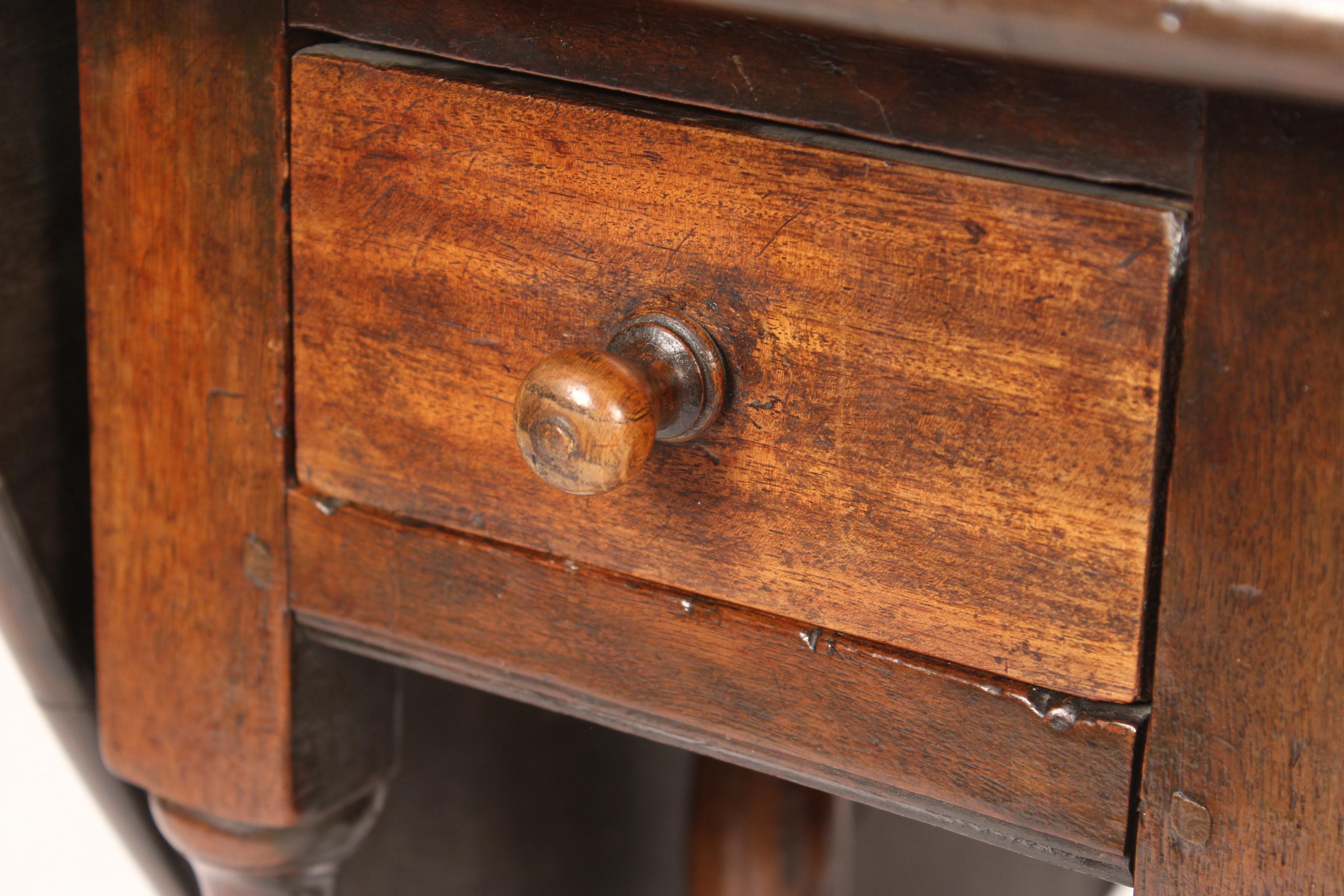 Antique English Walnut Gate Leg Table 3