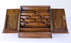 Antique English Walnut Letter Rack